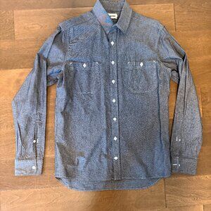 Taylor Stitch The California Shirt Charcoal Gray Chambray - Size Medium 40